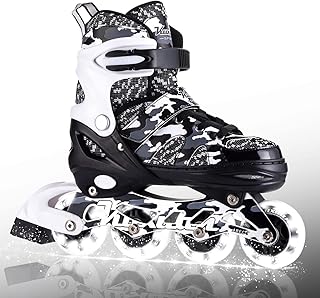 Mission Inline Skates Silver Adjustable Illuminating Blading